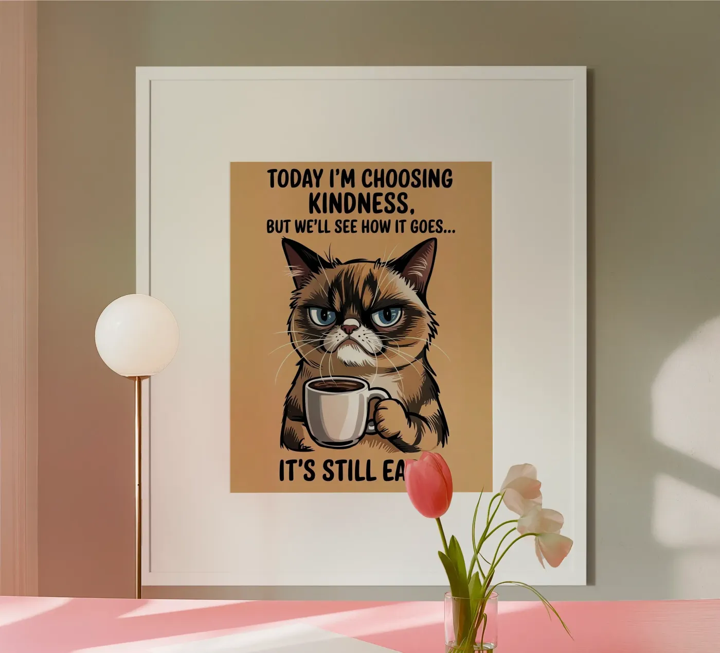 Funny Cat poster van Arjun