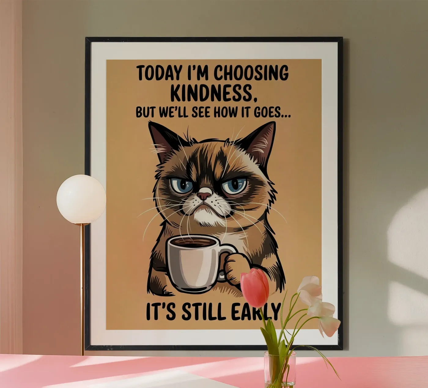 Funny Cat poster van Arjun