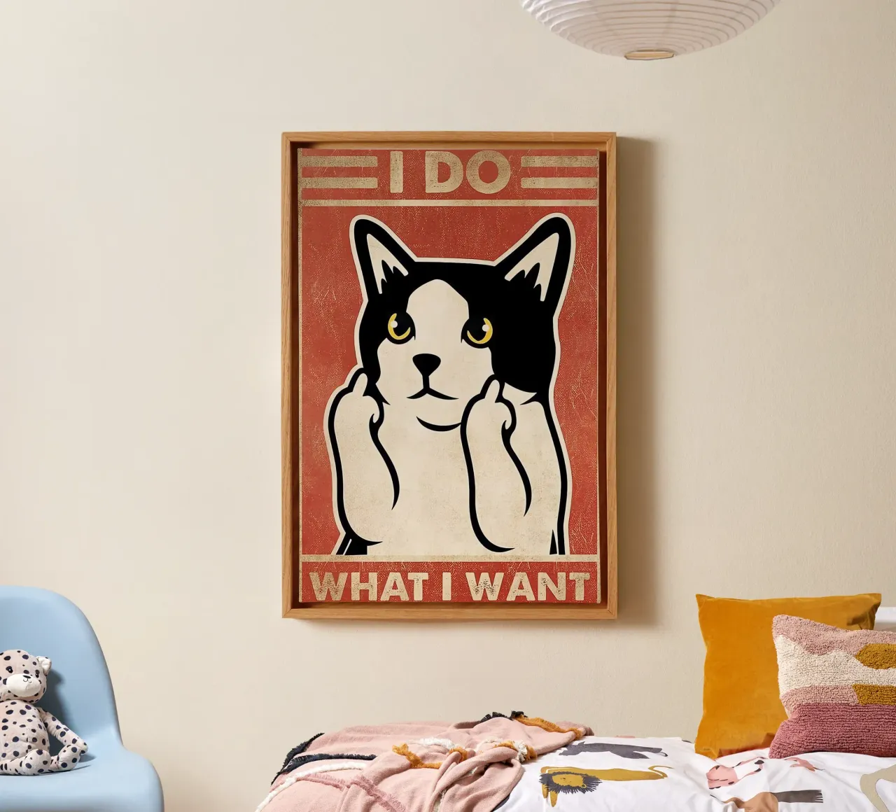 Ik doe wat ik wil canvas met Baklijst van Arjun