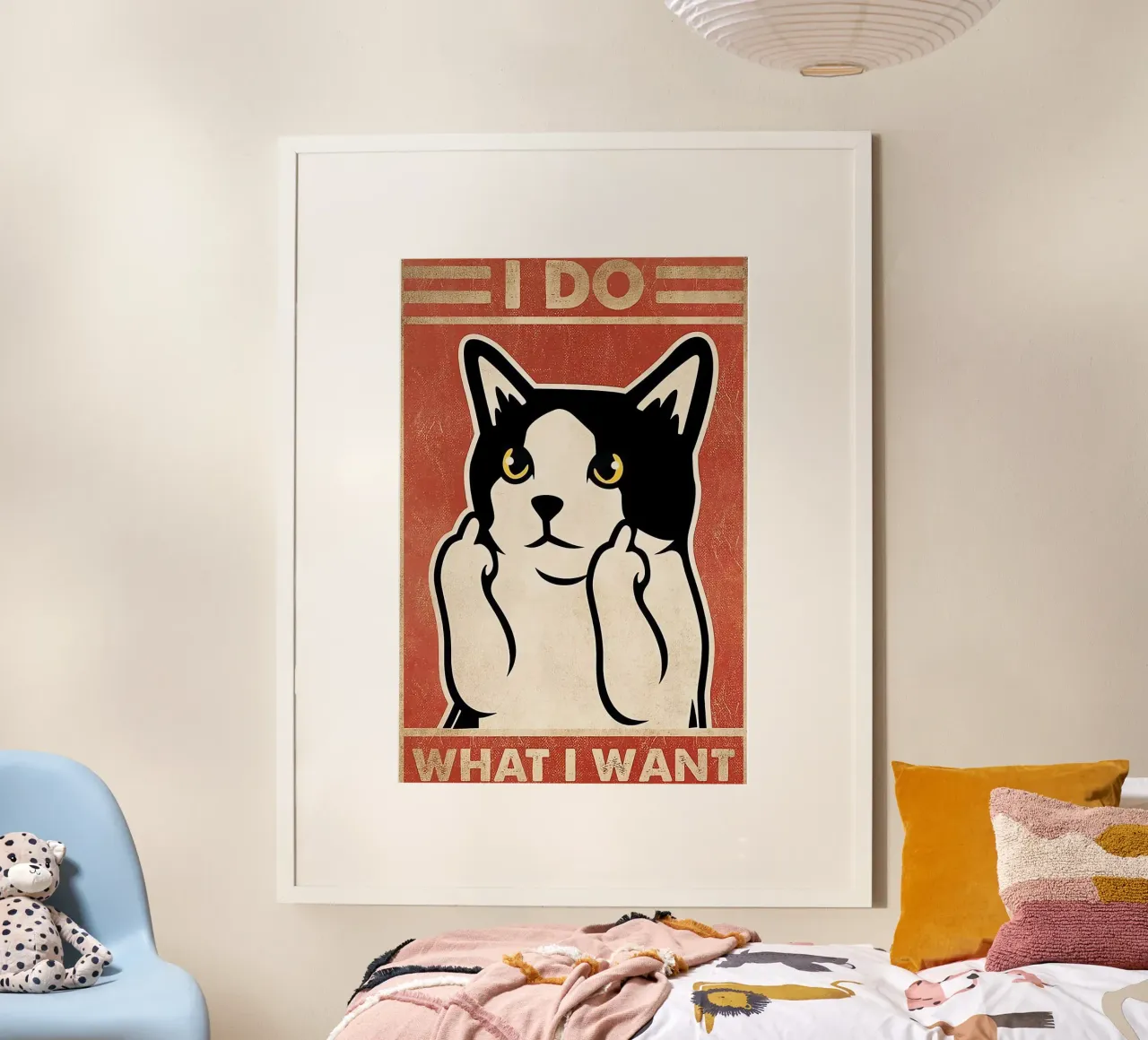 Faccio quello che voglio poster con telaio in alluminio da Arjun