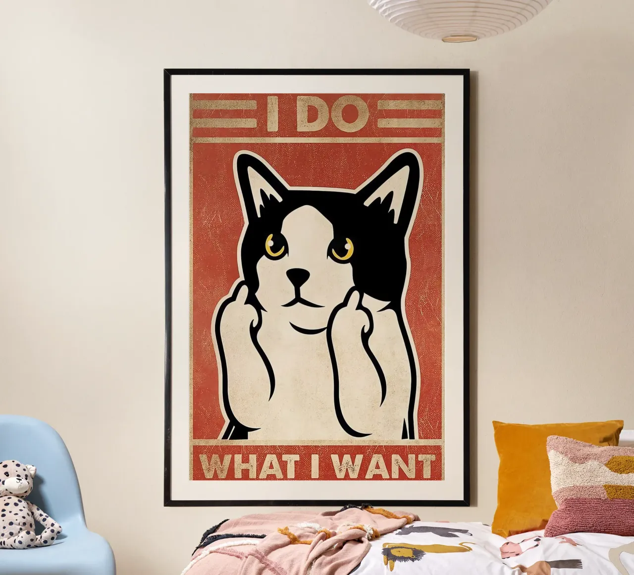 Faccio quello che voglio poster con telaio in alluminio da Arjun
