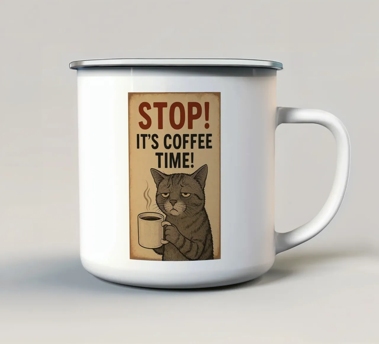 È l'ora del caffè tazza in smalto da Arjun