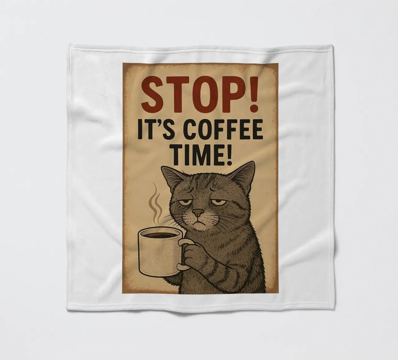 È l'ora del caffè coperta in pile da Arjun