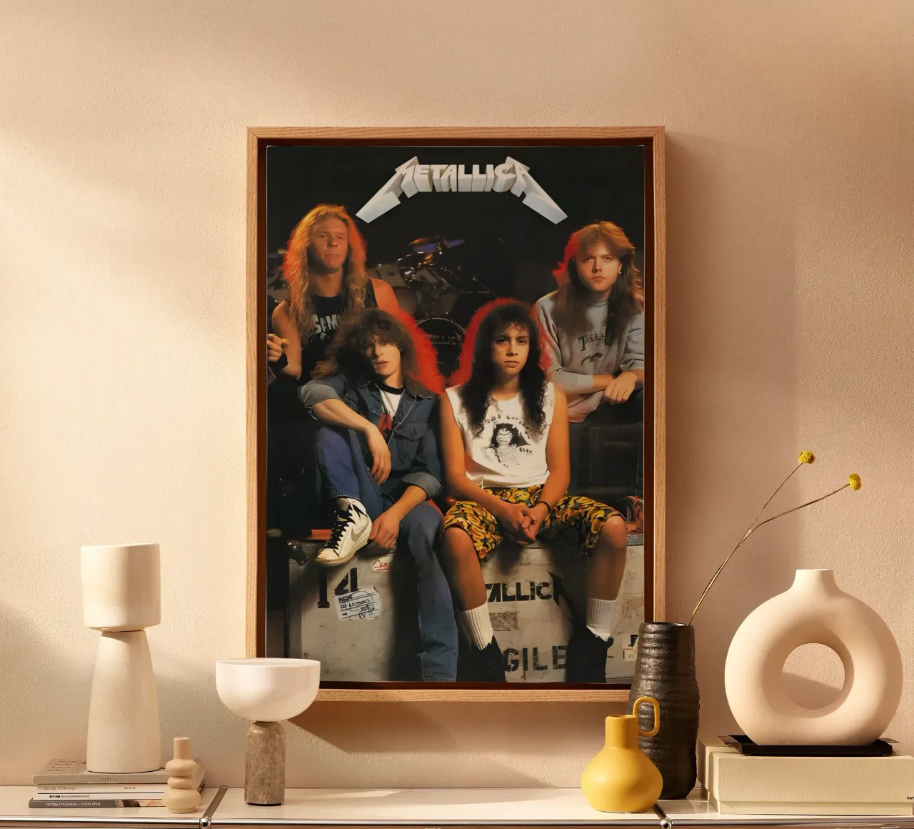 Metallica tela con Cornice a cassetta da Low poly art