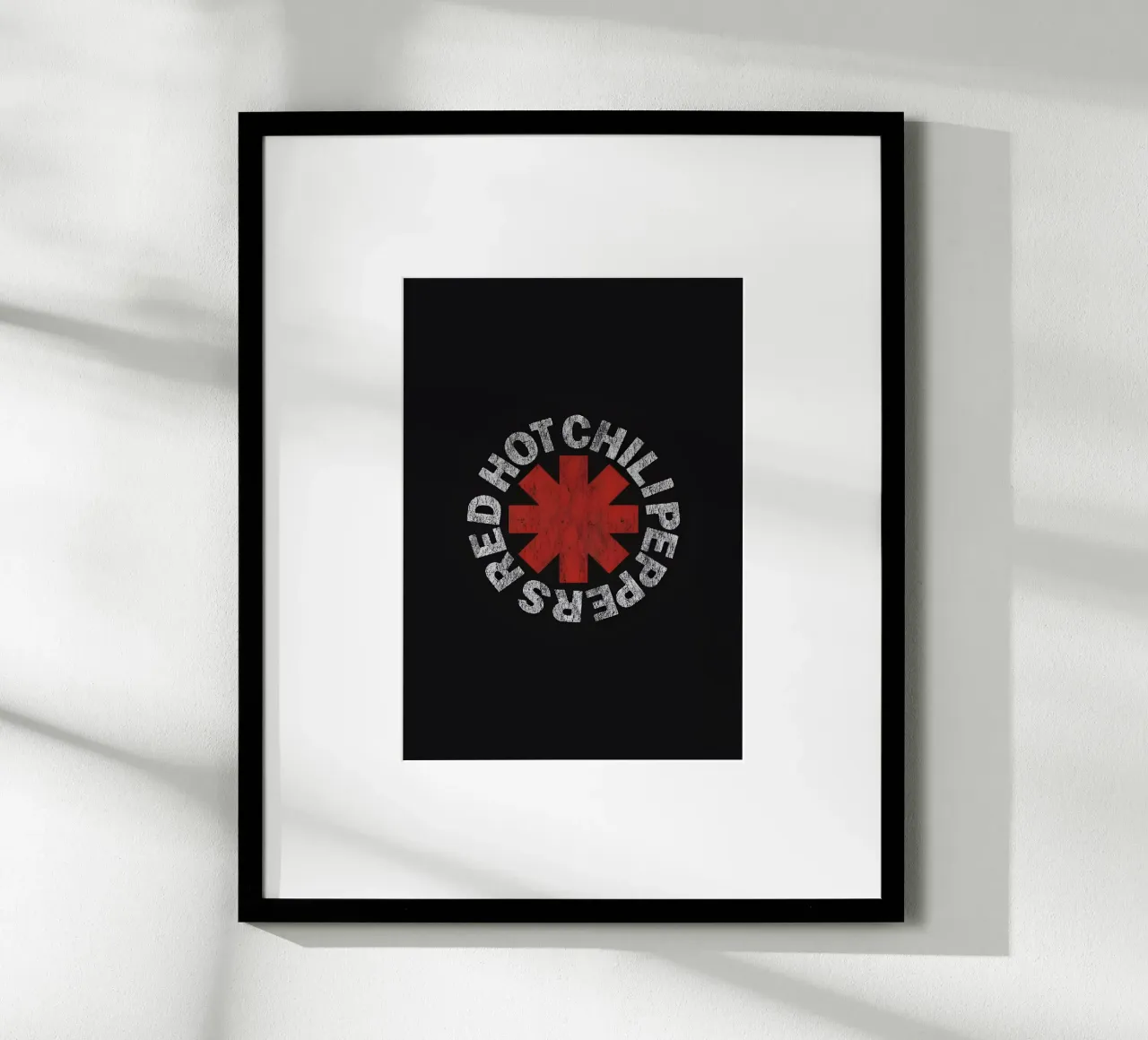 Red Hot Chili Peppers poster con telaio in alluminio da Low poly art