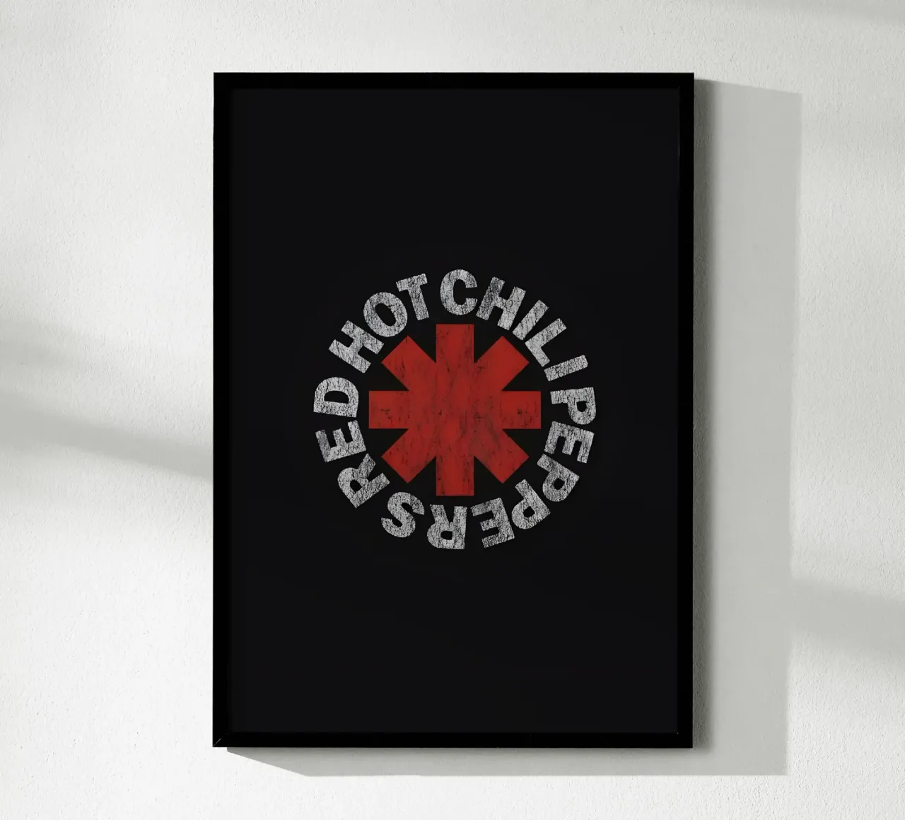 Red Hot Chili Peppers poster con telaio in alluminio da Low poly art
