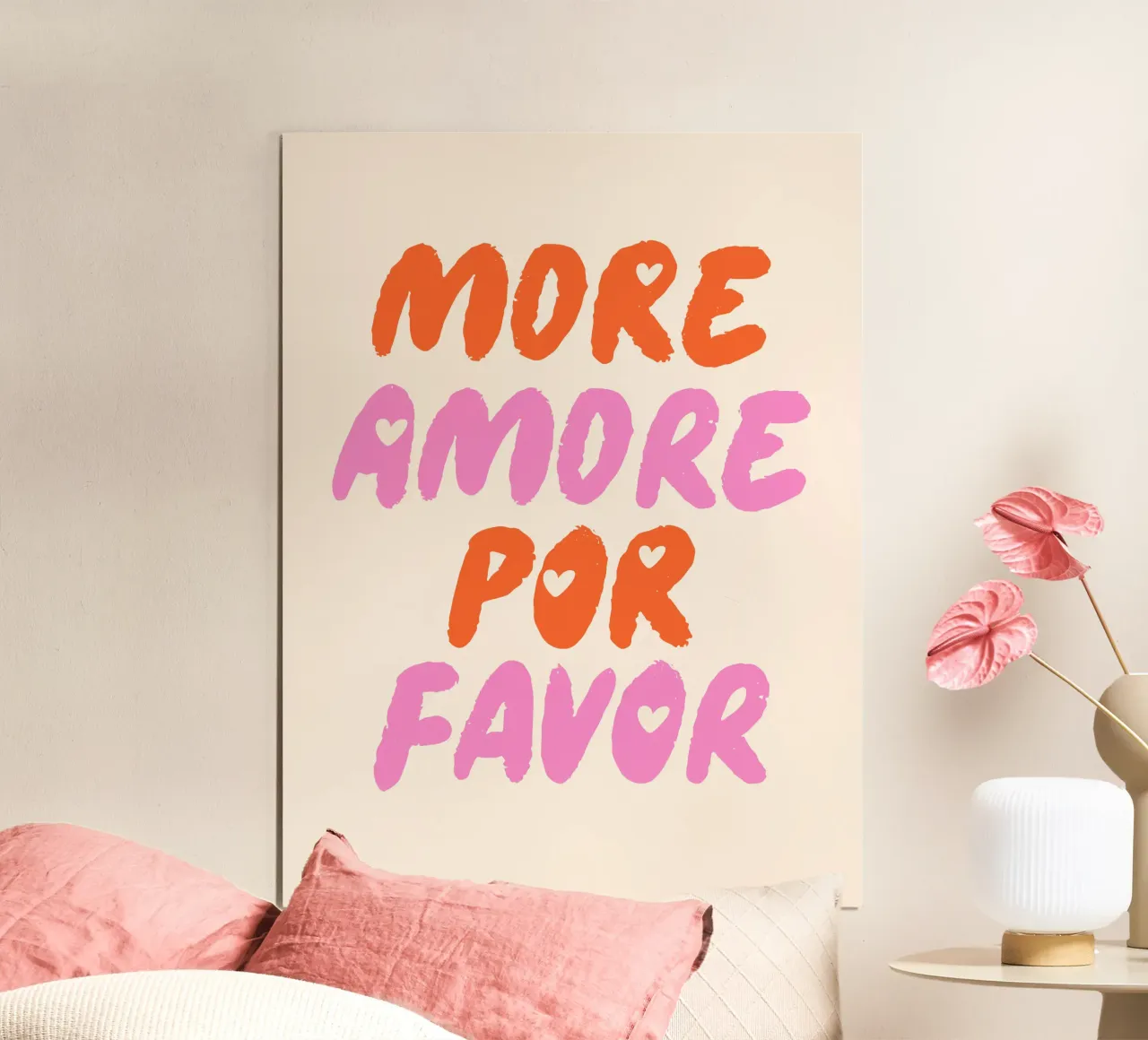 More Amore Por Favor poster con telaio in plastica da dericktype