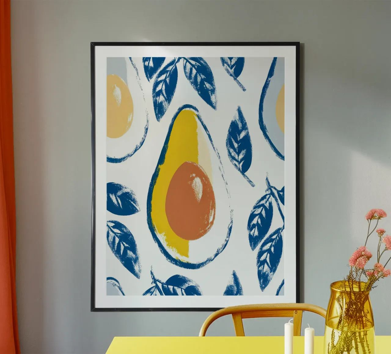 Avocado Frutta poster con telaio in alluminio da PREKETEWE