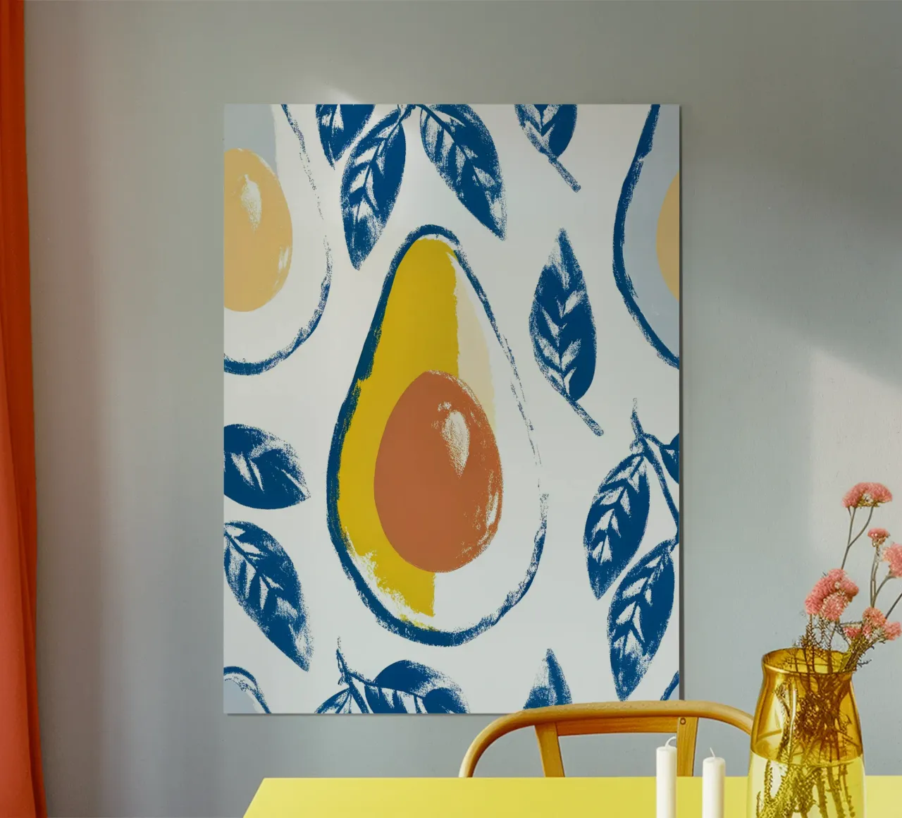 Avocado Frutta poster con telaio in alluminio da PREKETEWE