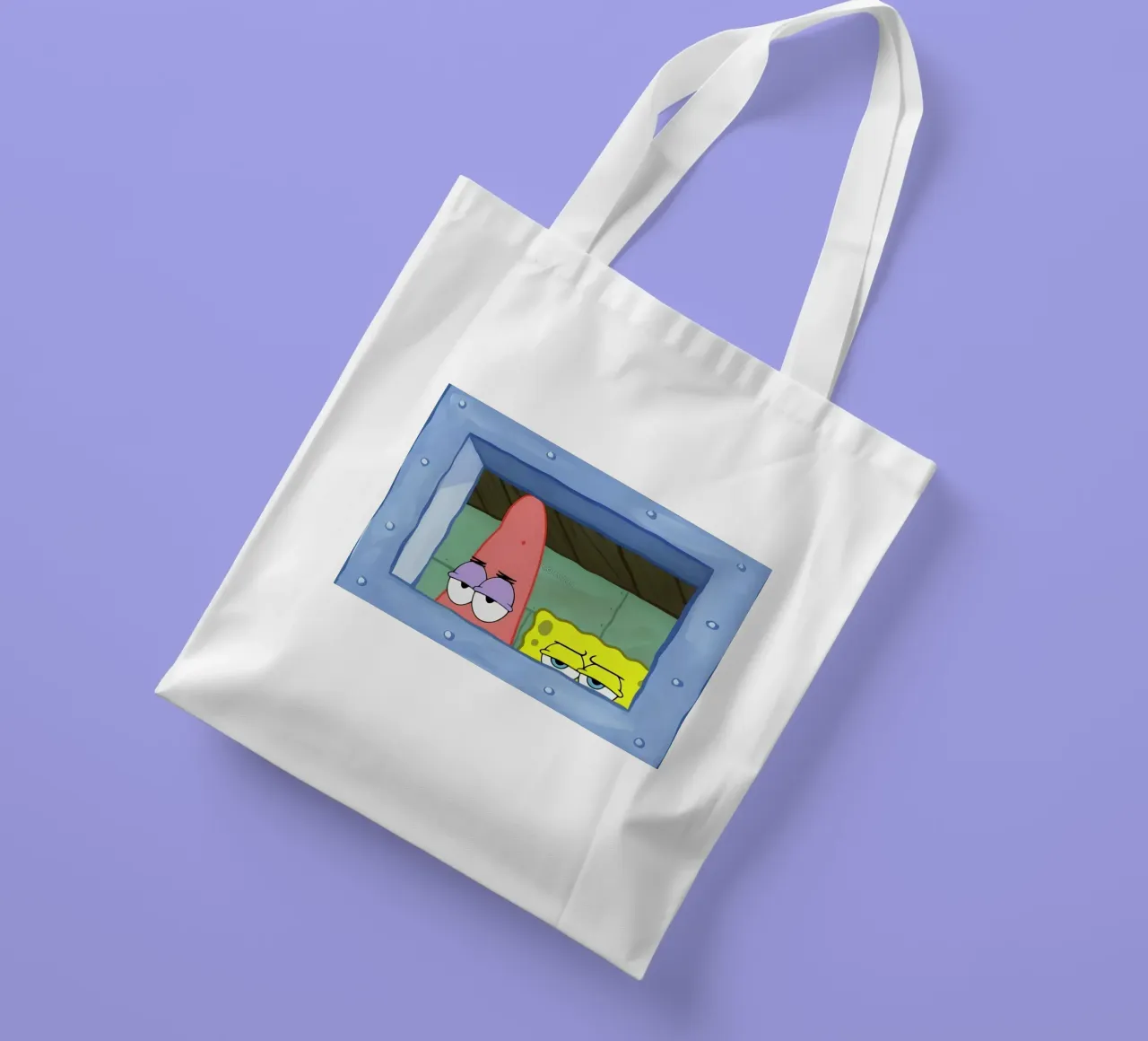Patrick and SpongeBob borsa in juta da Low poly art