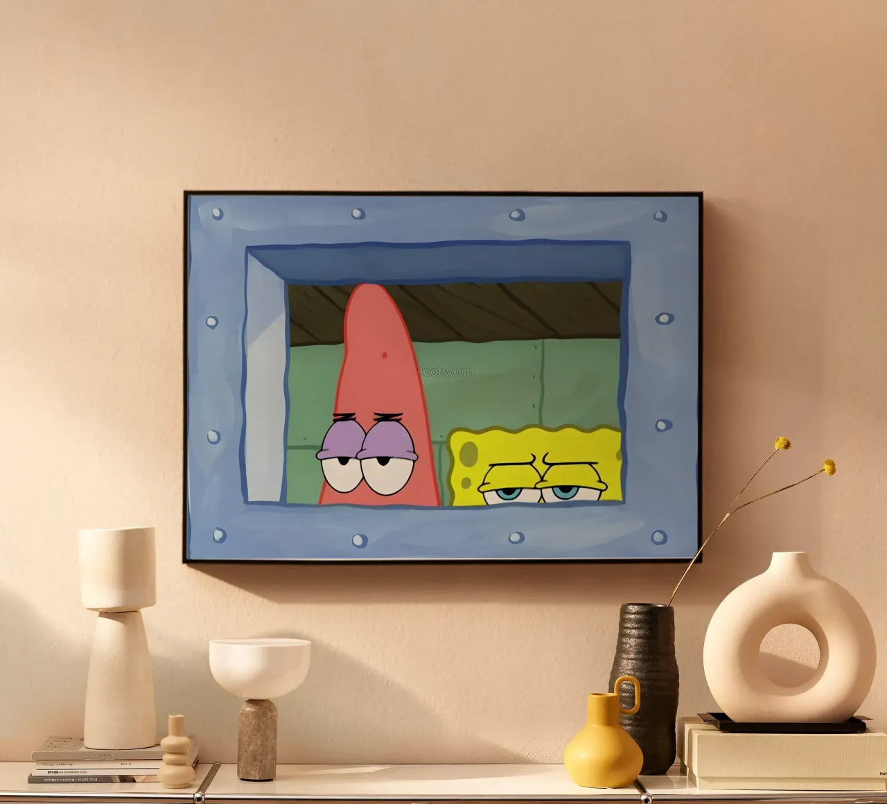 Patrick and SpongeBob plexiglass da Low poly art