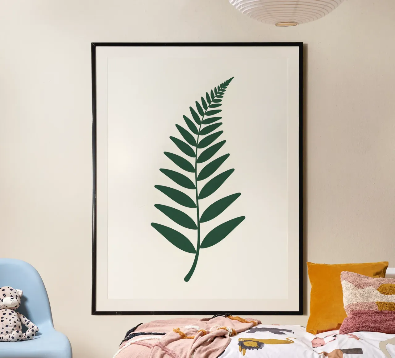 Fronda di felce poster con telaio in plastica da The Green Room