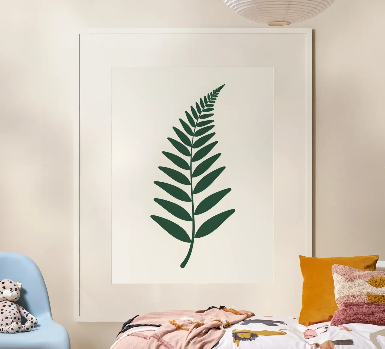 Fronda di felce poster con telaio in plastica da The Green Room