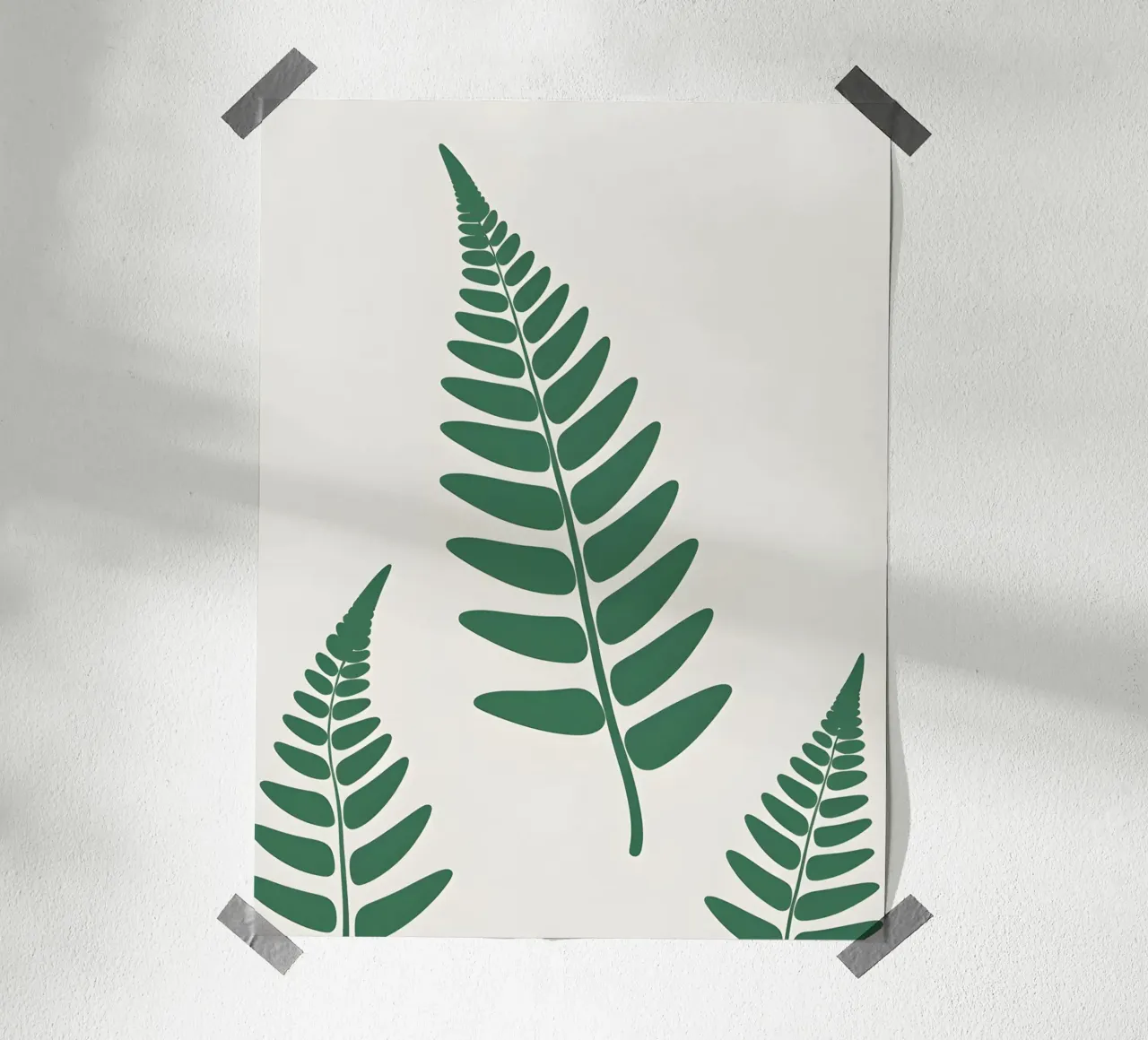 Fronda di felce poster con telaio in plastica da The Green Room