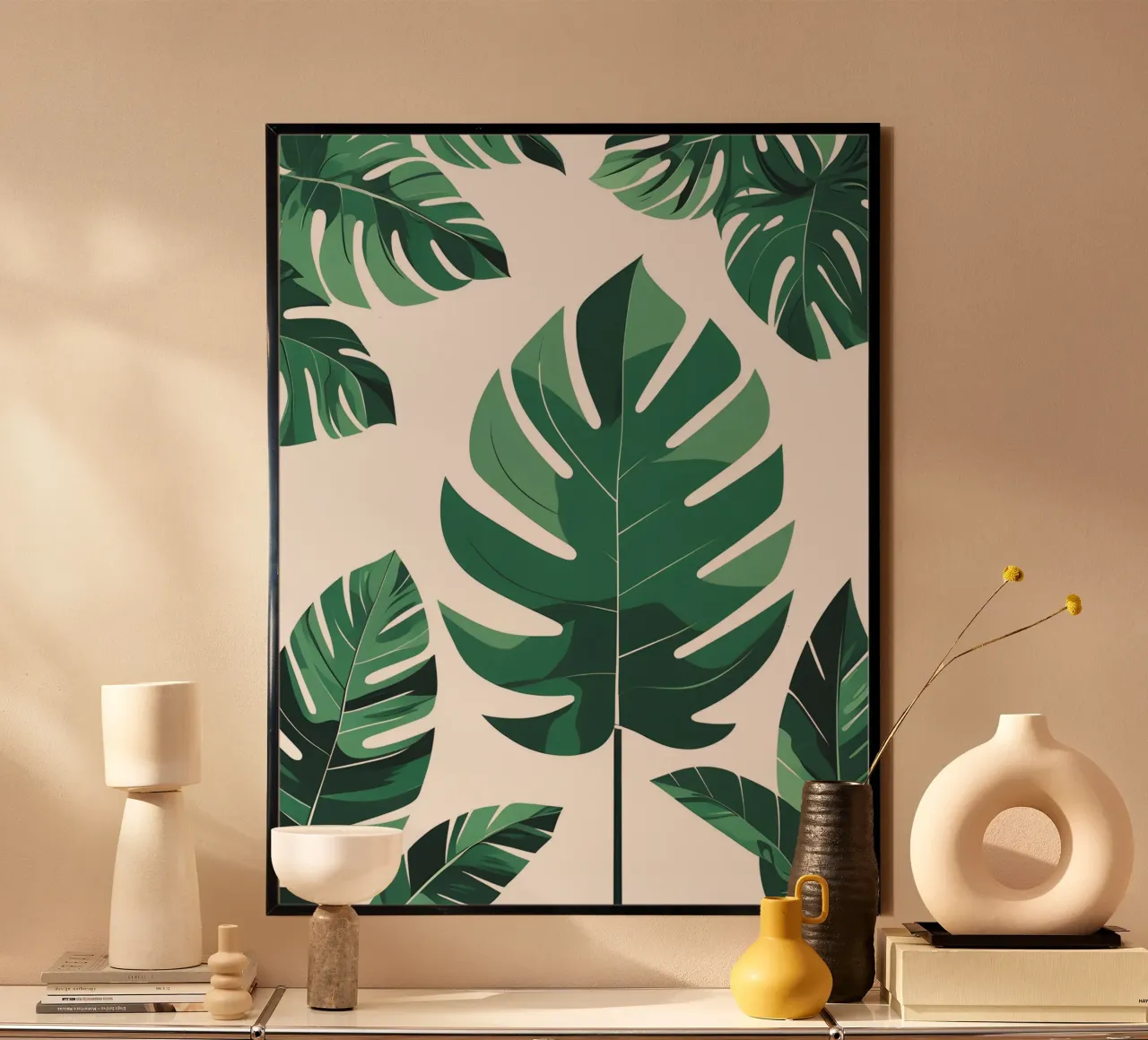 Foglie tropicali astratte poster da The Green Room