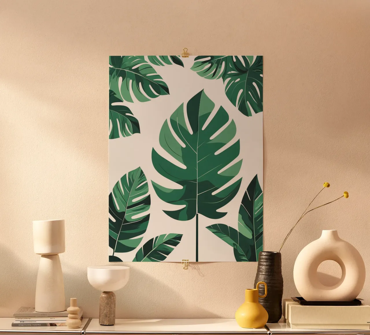 Foglie tropicali astratte poster da The Green Room