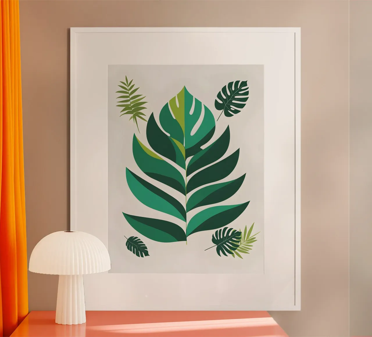 Foglie tropicali astratte poster da The Green Room
