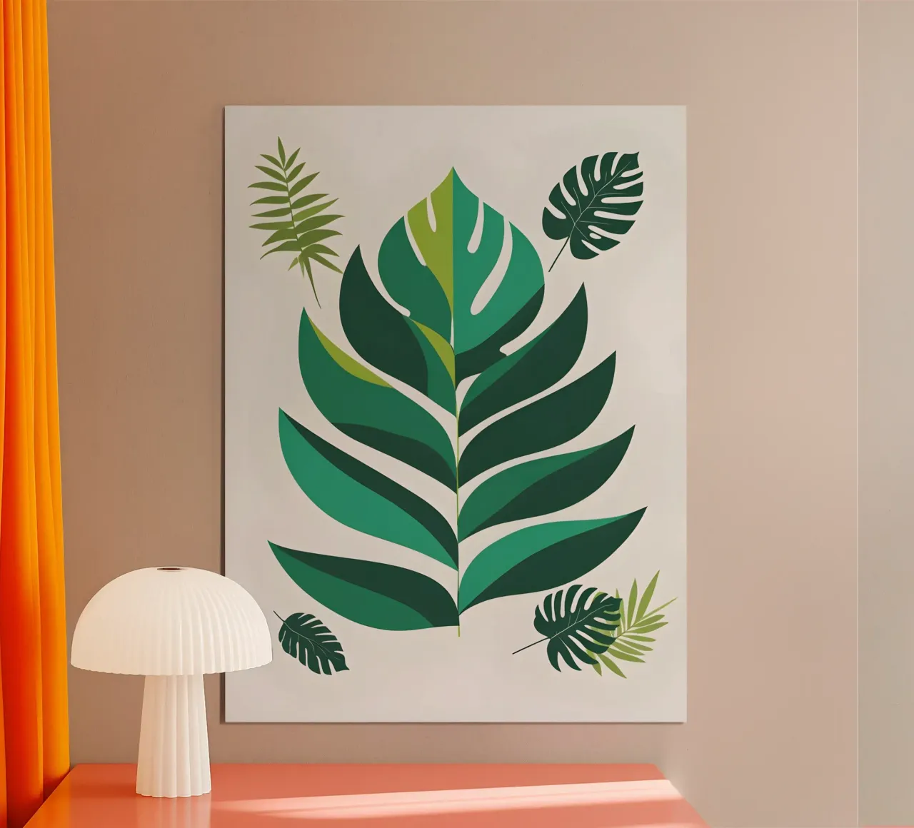 Foglie tropicali astratte poster da The Green Room