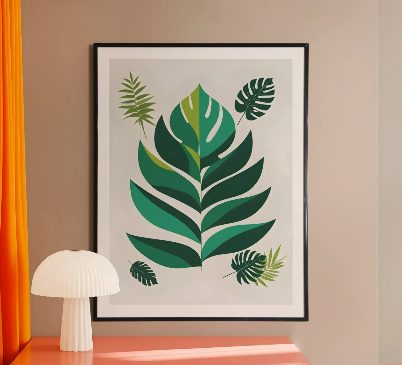 Foglie tropicali astratte poster da The Green Room