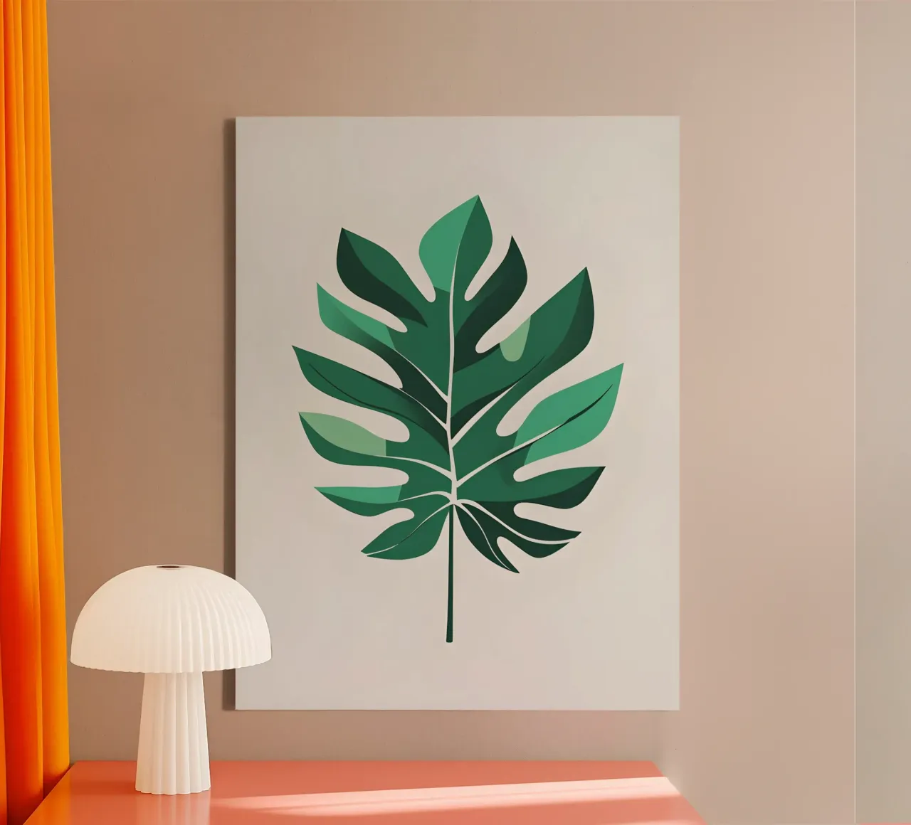 Tropical Leaf Abstract canvas with Floater frame by The Green Room