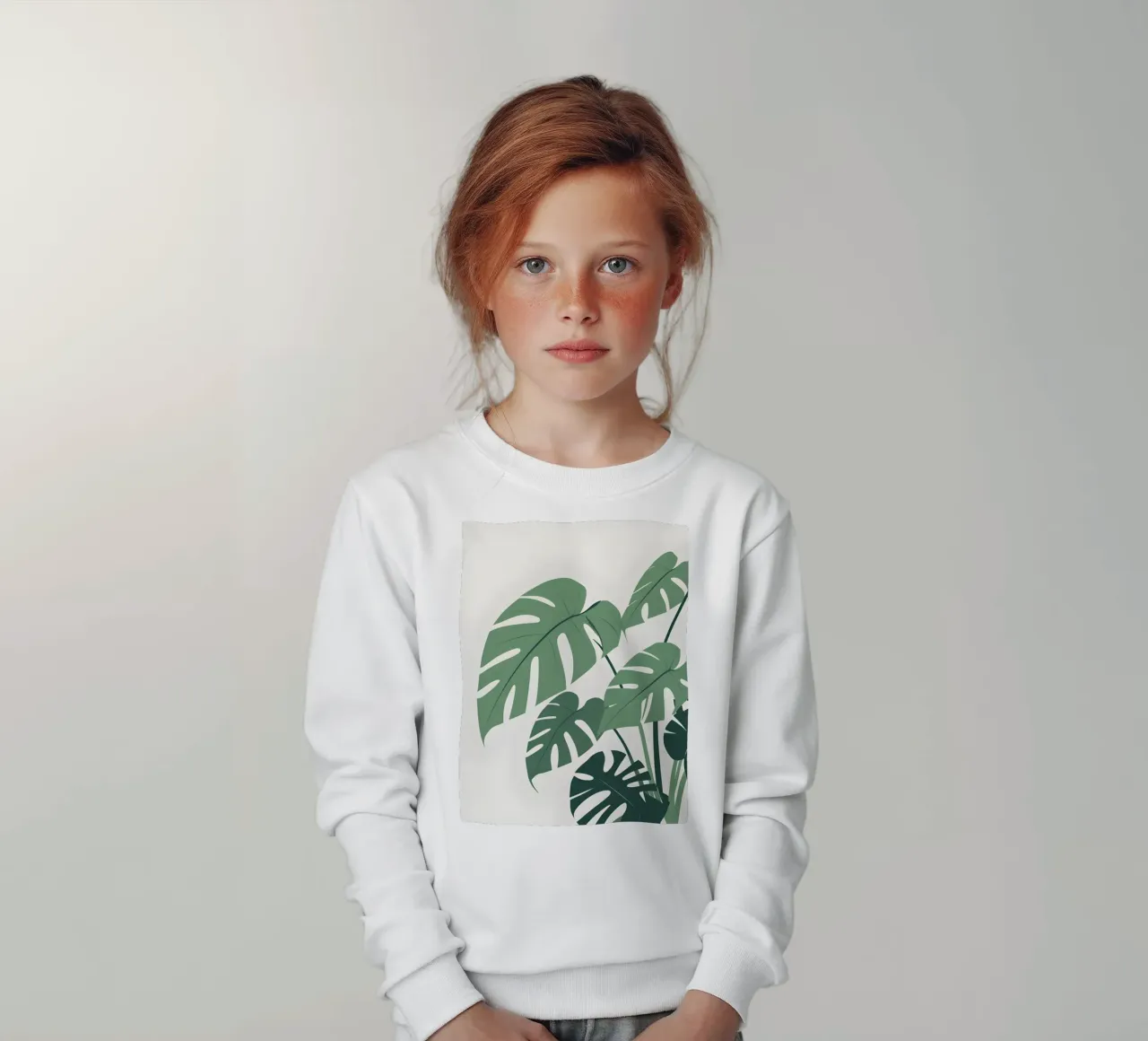 Filodendro a foglie spaccate felpa bambino da Botanical Gallery