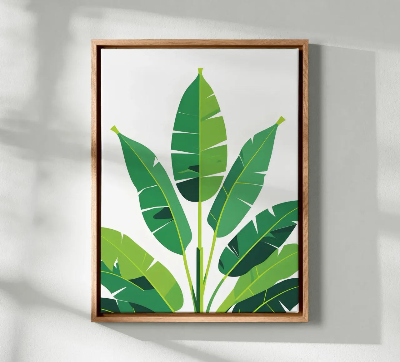 Bananenblad sectie canvas met Baklijst van The Green Room