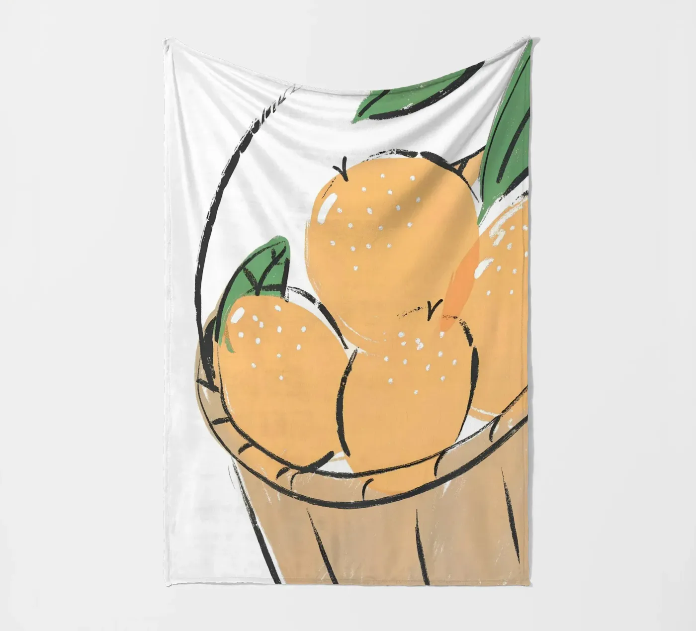Citrus fruit plaid polaire de PREKETEWE