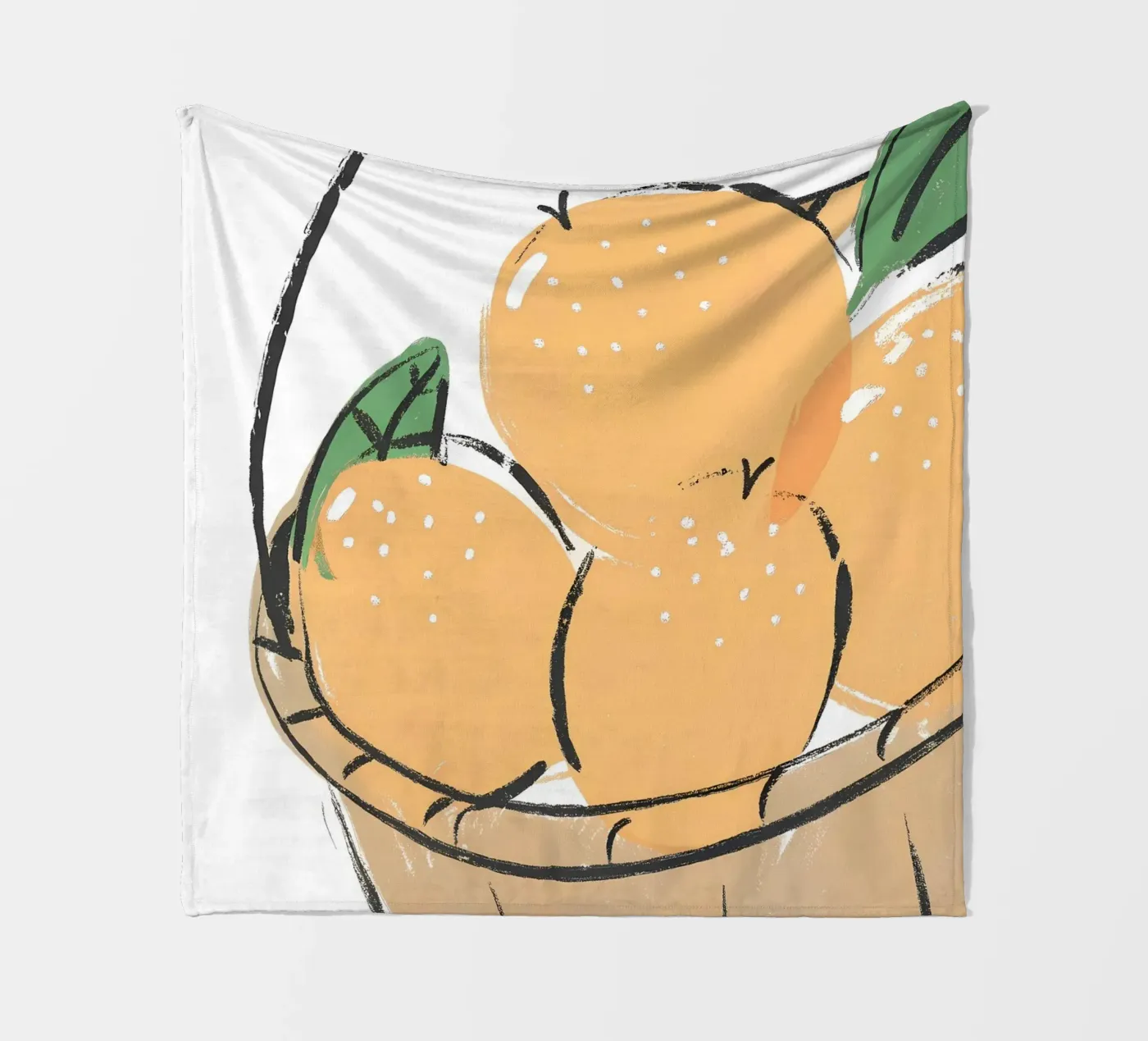 Citrus fruit plaid polaire de PREKETEWE