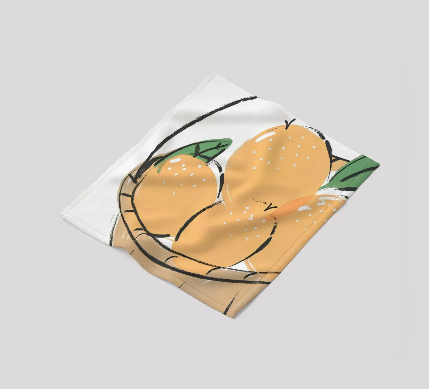 Citrus fruit plaid polaire de PREKETEWE