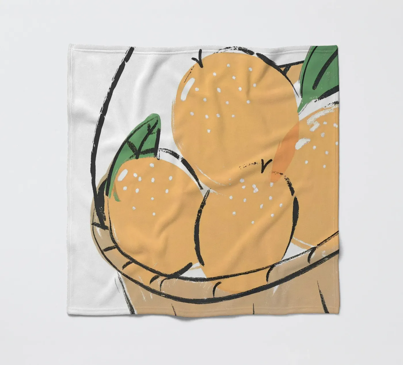 Citrus fruit plaid polaire de PREKETEWE