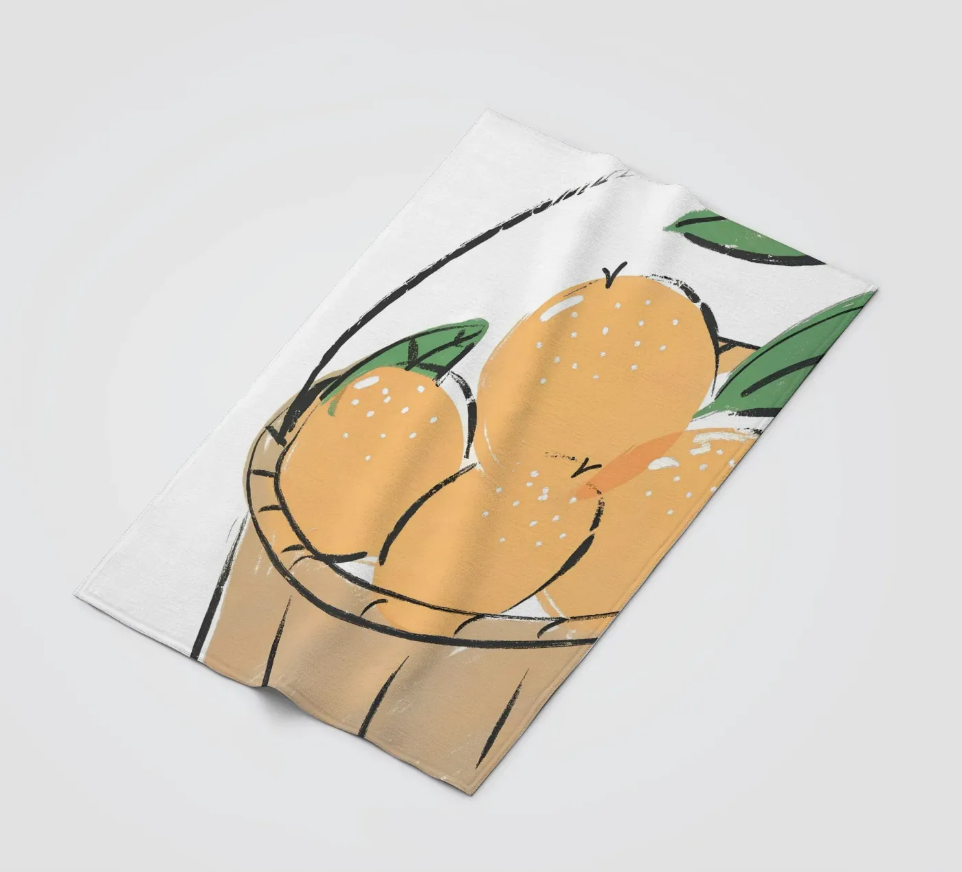 Citrus fruit plaid polaire de PREKETEWE