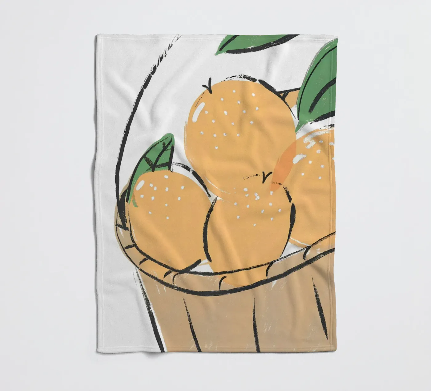 Citrus fruit plaid polaire de PREKETEWE