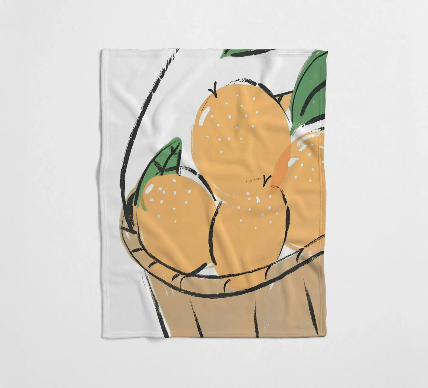 Citrus fruit plaid polaire de PREKETEWE