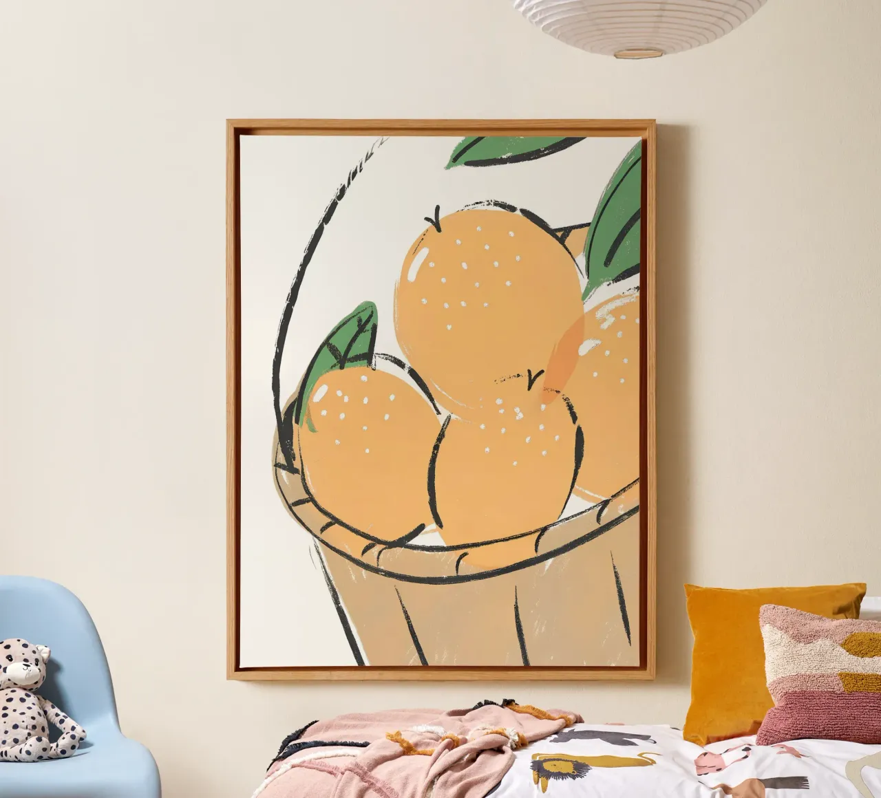 Zitrusfrucht Leinwand mit Schattenfugenrahmen von PREKETEWE
