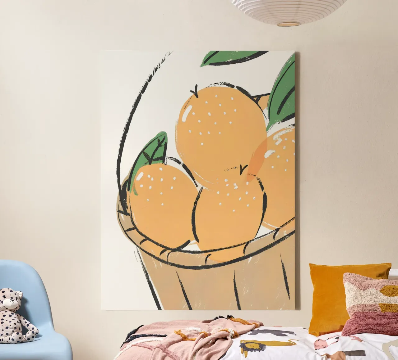 Zitrusfrucht Leinwand mit Schattenfugenrahmen von PREKETEWE