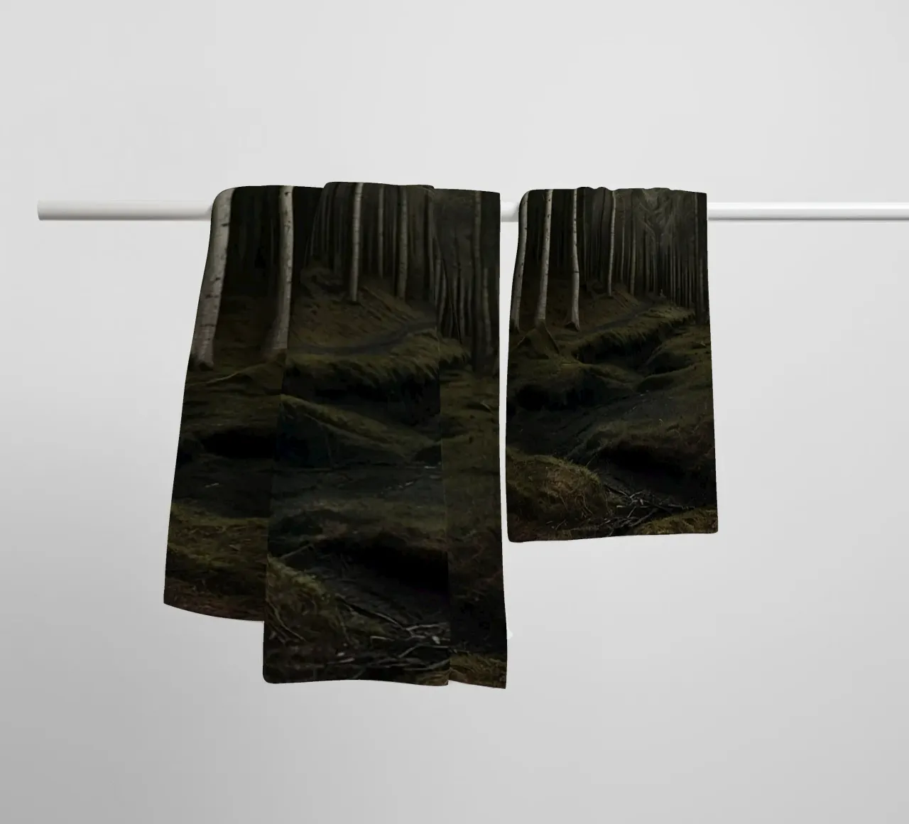 The Whispering Path: A Glimpse into the Ancient and Eerie De towel by Artistic-shop