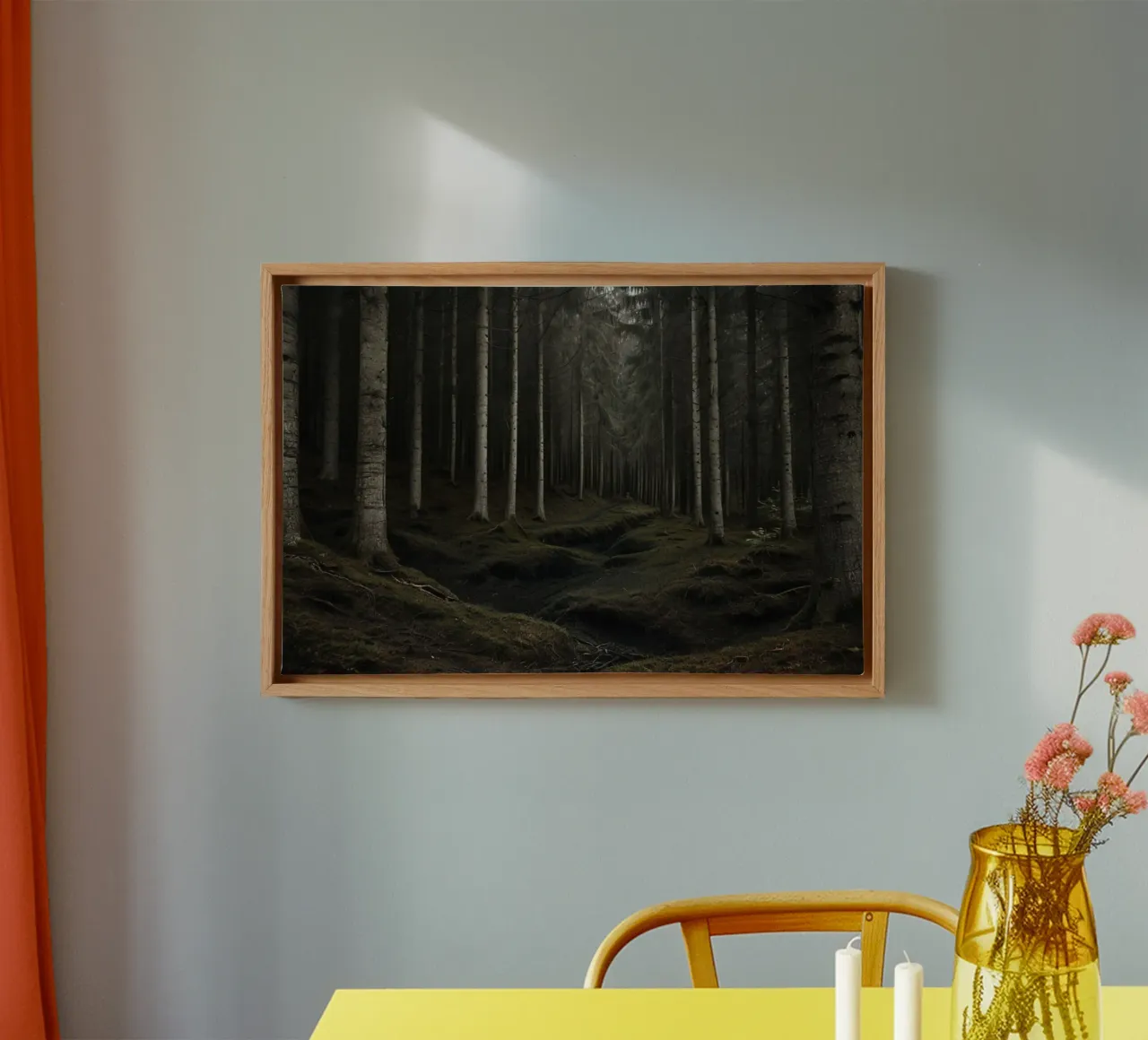 Il sentiero dei sussurri: Uno sguardo all'antico e inquietante De tela con Cornice a cassetta da Artistic-shop