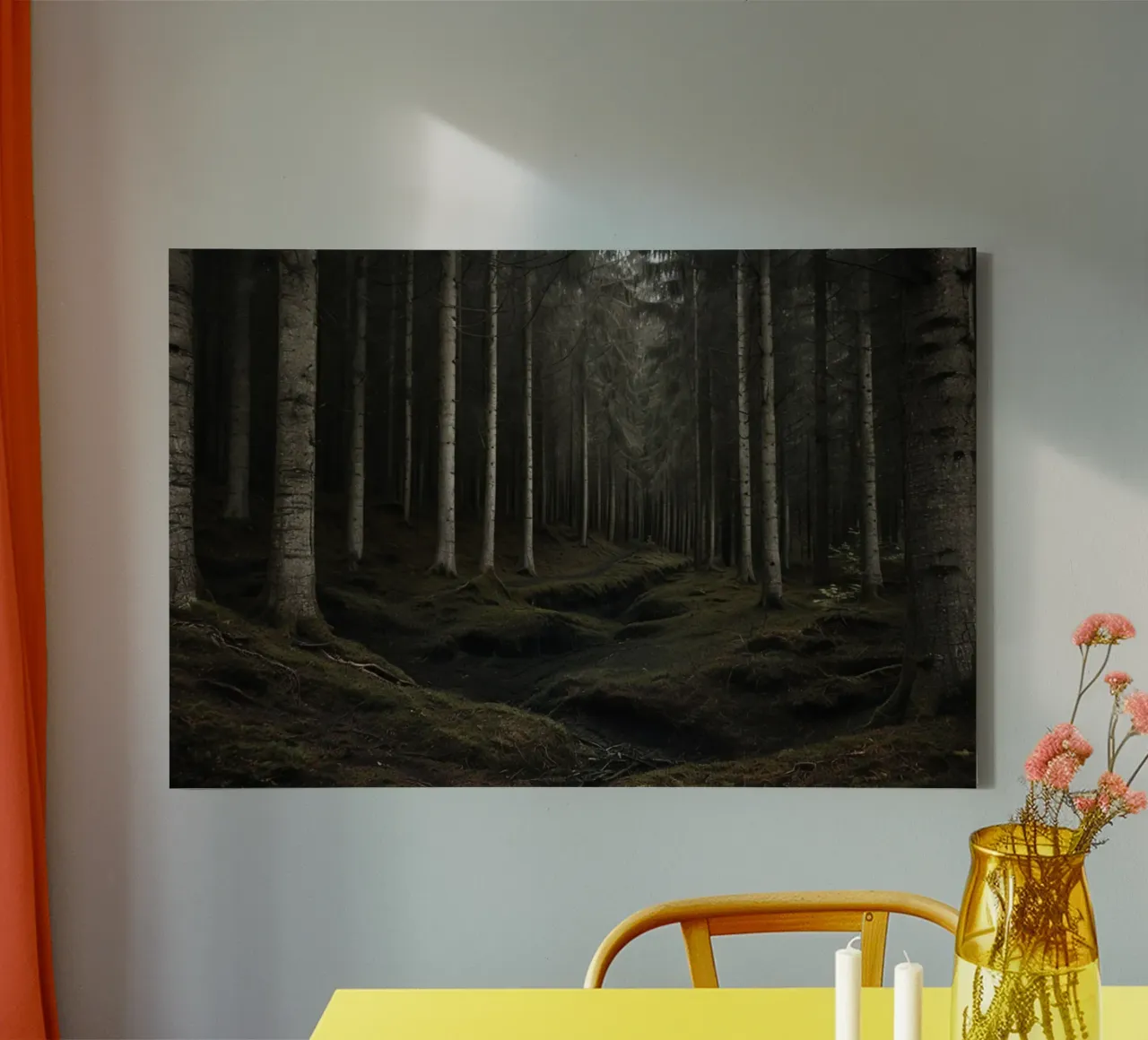 Il sentiero dei sussurri: Uno sguardo all'antico e inquietante De tela con Cornice a cassetta da Artistic-shop