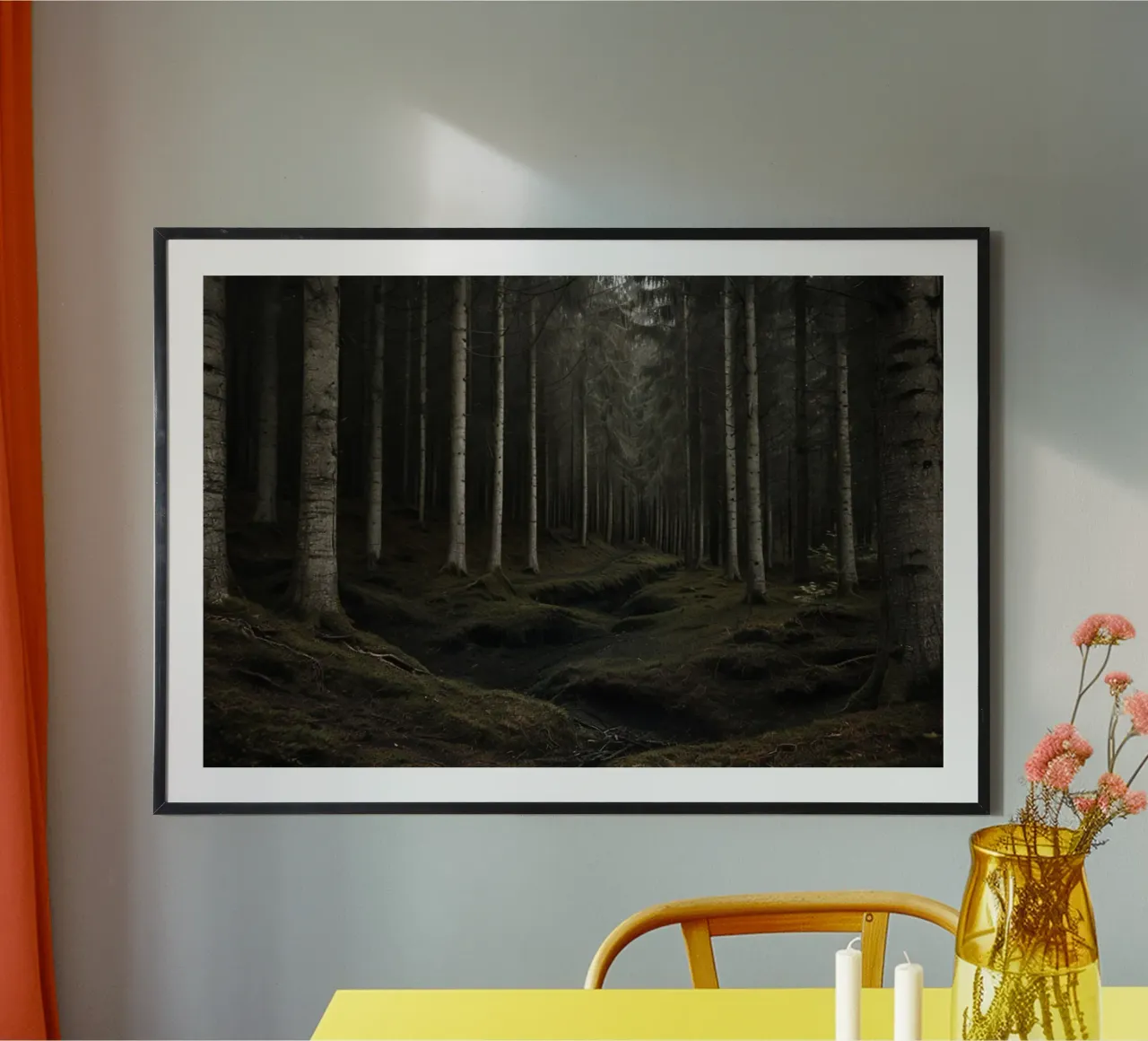 Il sentiero dei sussurri: Uno sguardo all'antico e inquietante De poster con telaio in plastica da Artistic-shop