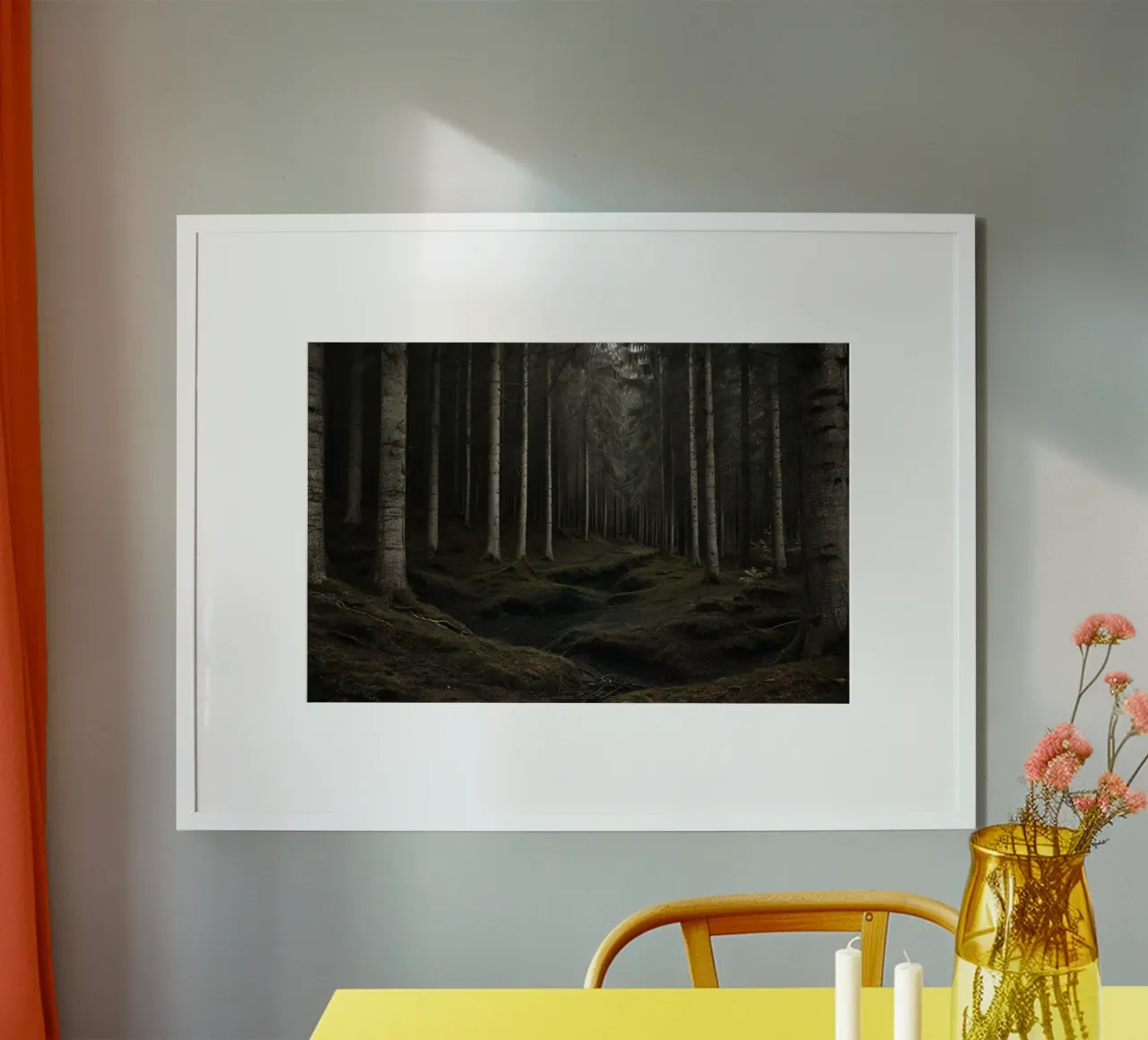 Il sentiero dei sussurri: Uno sguardo all'antico e inquietante De poster con telaio in plastica da Artistic-shop