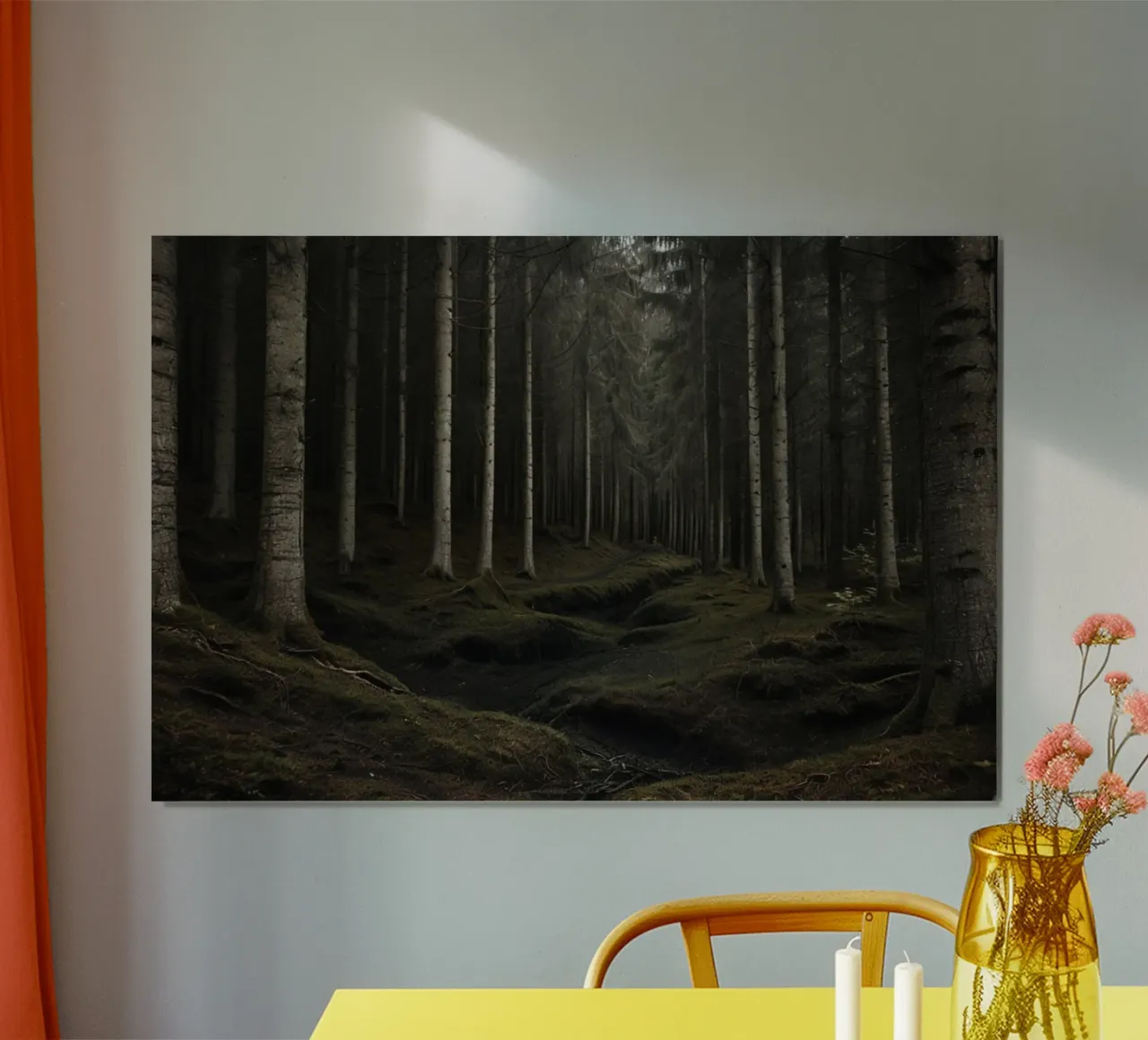 Il sentiero dei sussurri: Uno sguardo all'antico e inquietante De poster con telaio in plastica da Artistic-shop