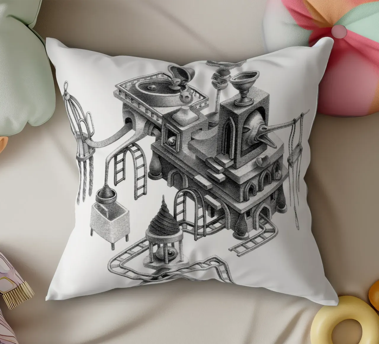 Dreamtropolis cuscino da Maria Vdovichenko