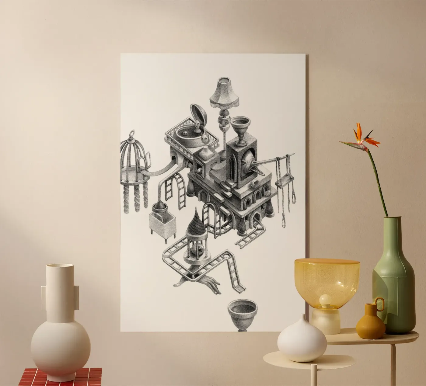 Dreamtropolis acrylic glass by Maria Vdovichenko