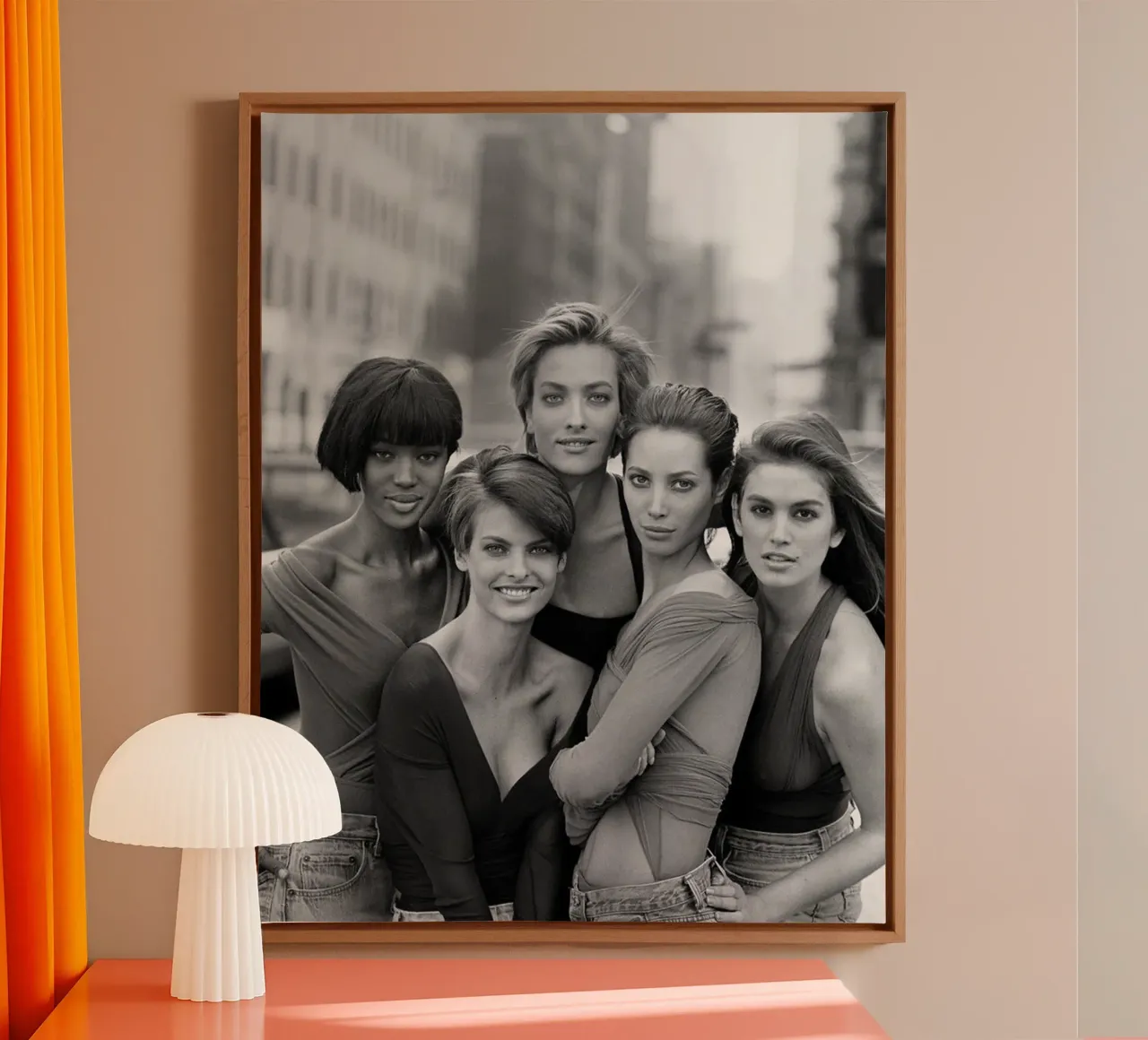 Top supermodel jaren 90 canvas met Baklijst van bagleys Shop
