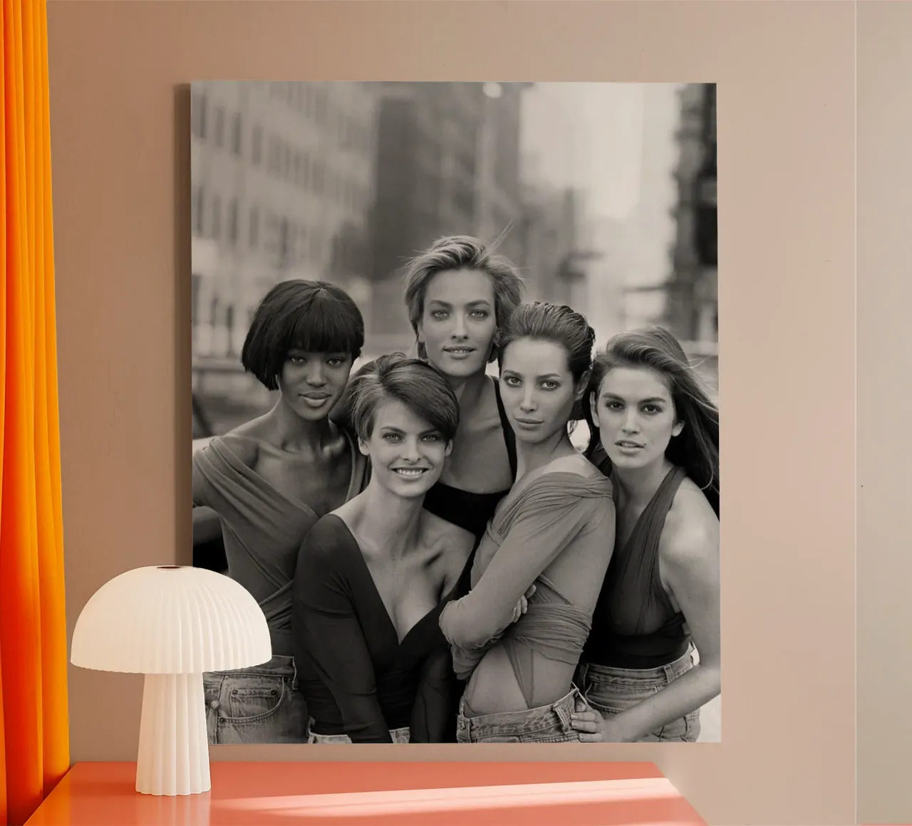 Top supermodel jaren 90 canvas met Baklijst van bagleys Shop