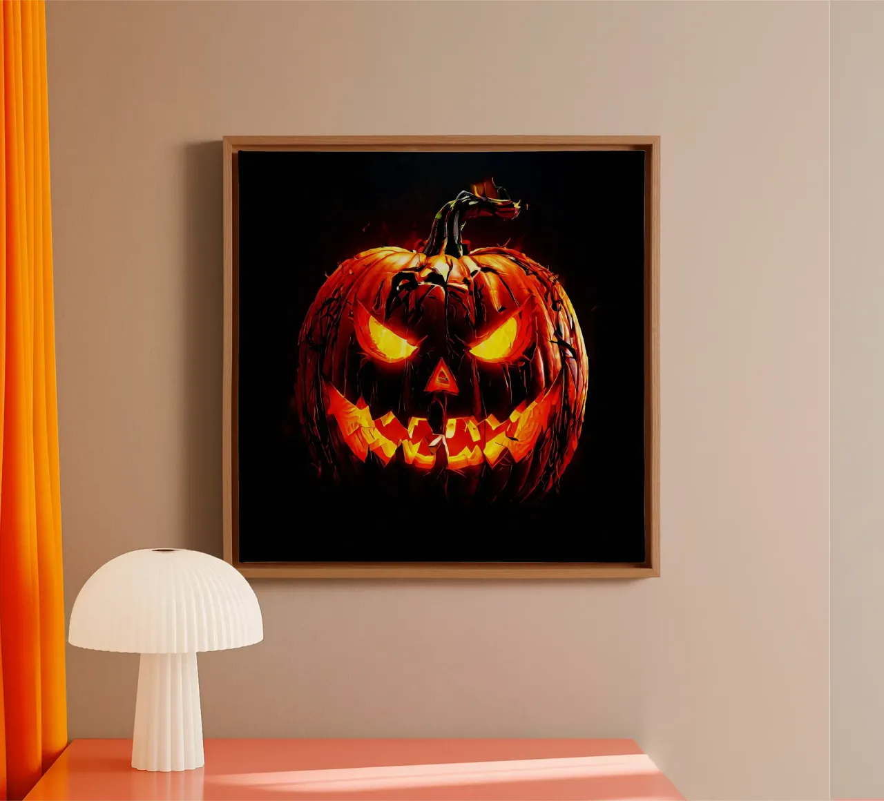 Halloween_Kürbis_6 tela con Cornice a cassetta da Fantasie & Mystikwelten by LK