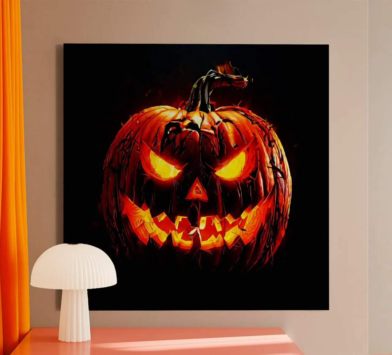 Halloween_Kürbis_6 tela con Cornice a cassetta da Fantasie & Mystikwelten by LK