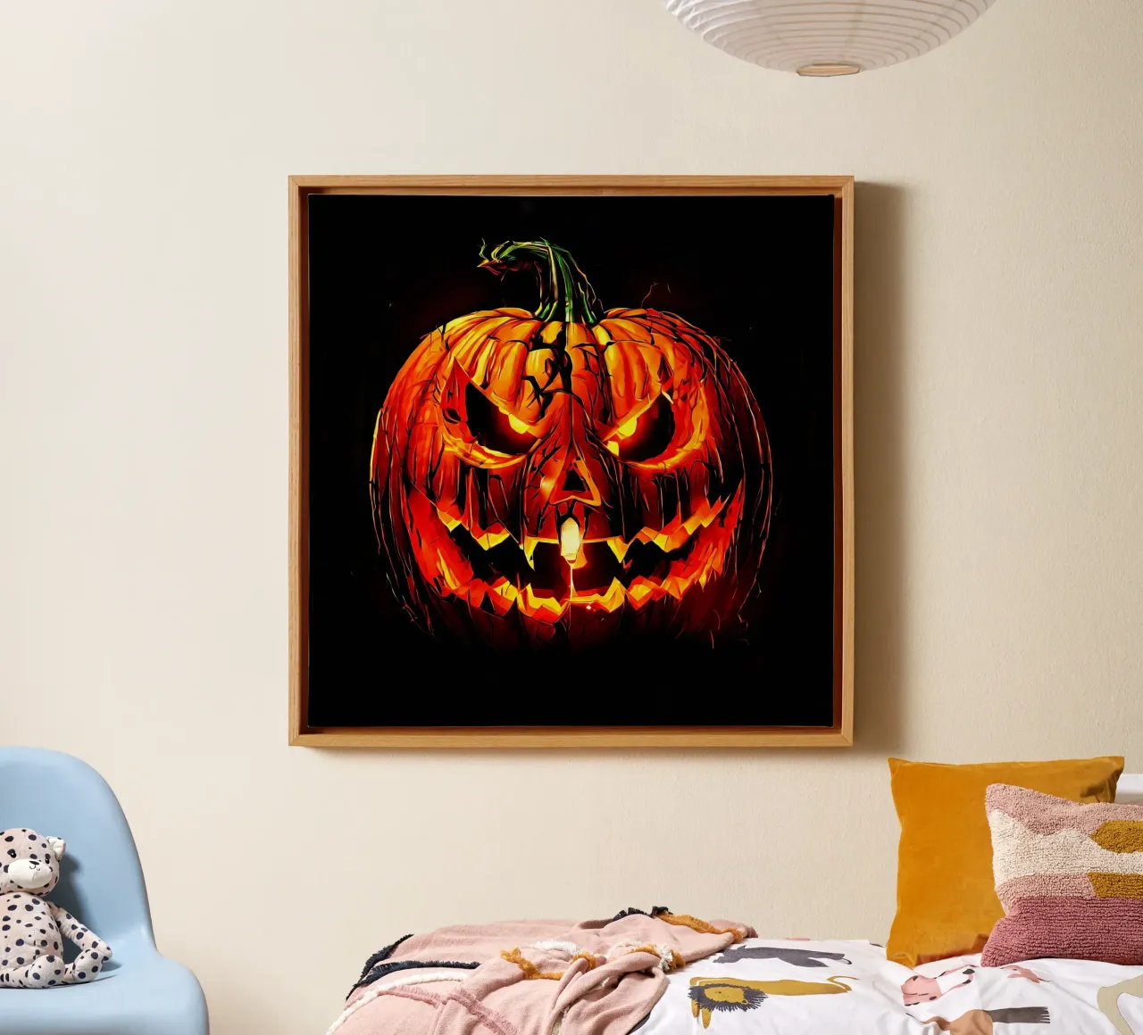 Halloween_Kürbis_8 tela con Cornice a cassetta da Fantasie & Mystikwelten by LK