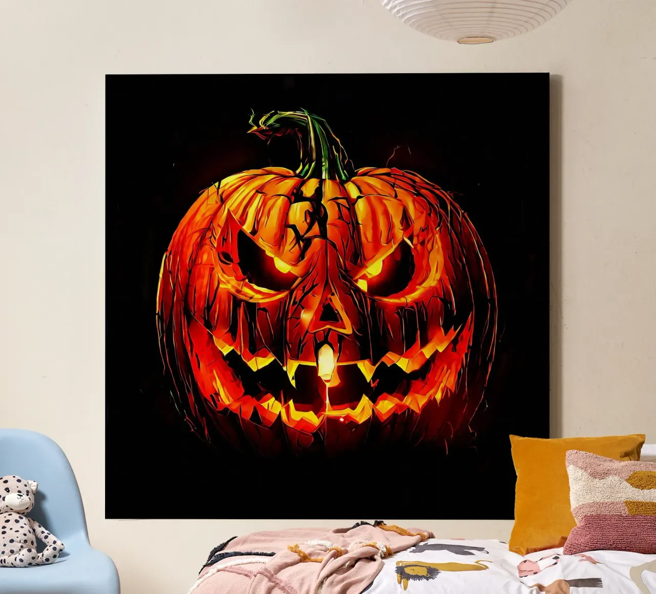 Halloween_Kürbis_8 tela con Cornice a cassetta da Fantasie & Mystikwelten by LK