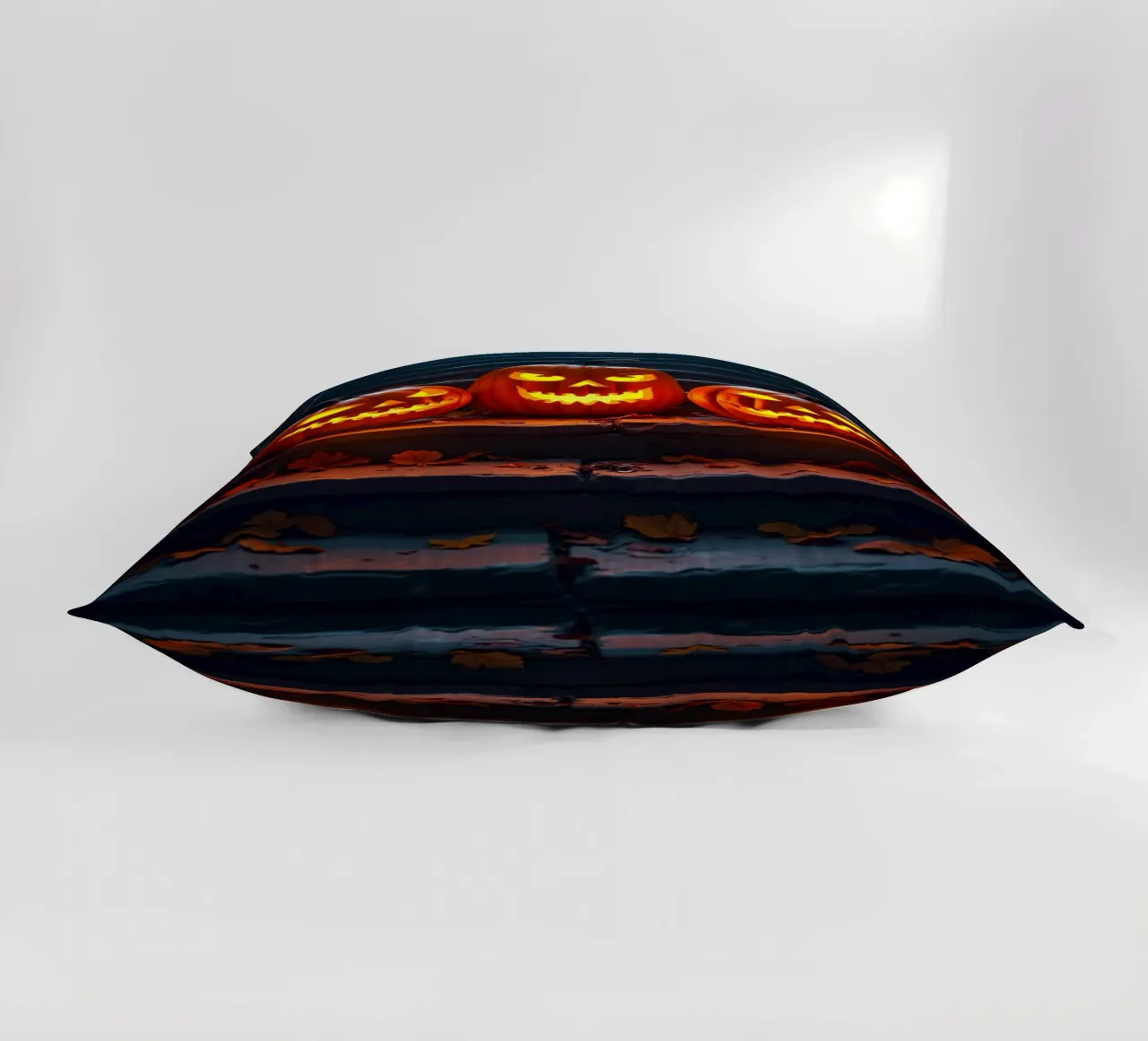 Halloween_tre zucche sulle scale_1 cuscino da Fantasie & Mystikwelten by LK